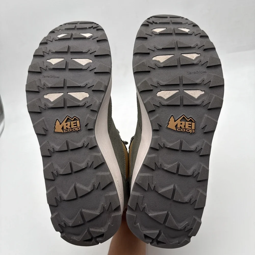 REI Co-op Trailmade Mens US Size 12 Waterproof Hiking Boots Grey & Tan